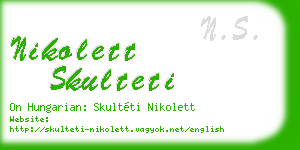 nikolett skulteti business card